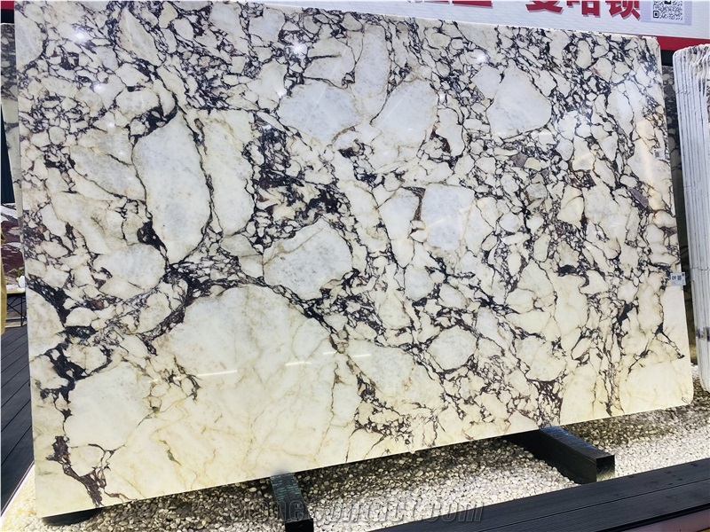 White Italian Calacatta Viola Marble Slabs For Indoor