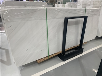 White Kavala Crystal Bianco Polaris Marble Slabs