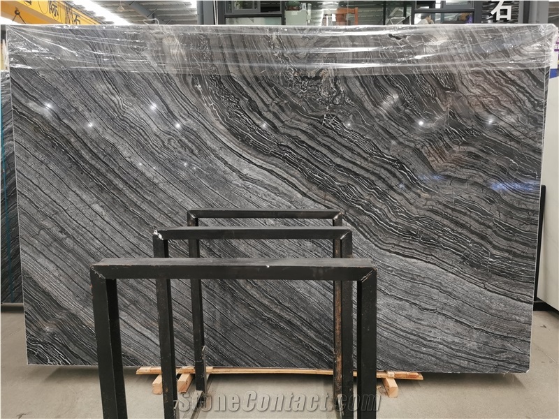 Zebra Black Wooden Marble,Ancient Wood Grain Marble Slabs