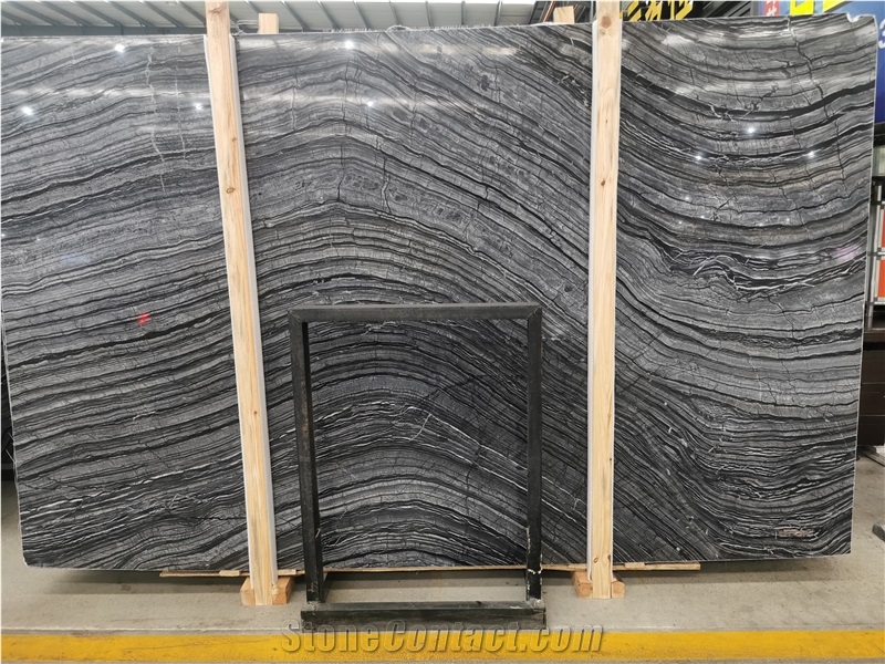 Zebra Black Wooden Marble,Ancient Wood Grain Marble Slabs