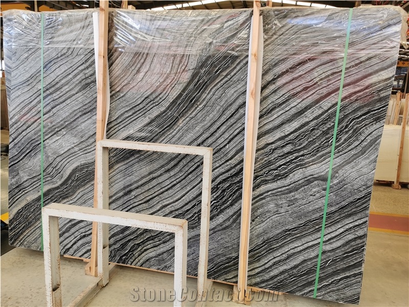 Zebra Black Wooden Marble,Ancient Wood Grain Marble Slabs