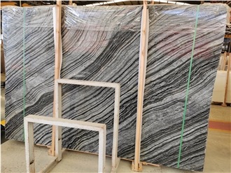 Zebra Black Wooden Marble,Ancient Wood Grain Marble Slabs