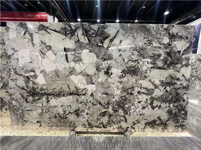 Backlit Exotic Granite Slabs Alaska Blue Granite