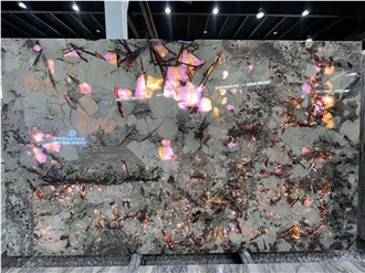 Backlit Exotic Granite Slabs Alaska Blue Granite