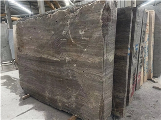 Persian Silver Grey Travertine Slabs For Engeerings