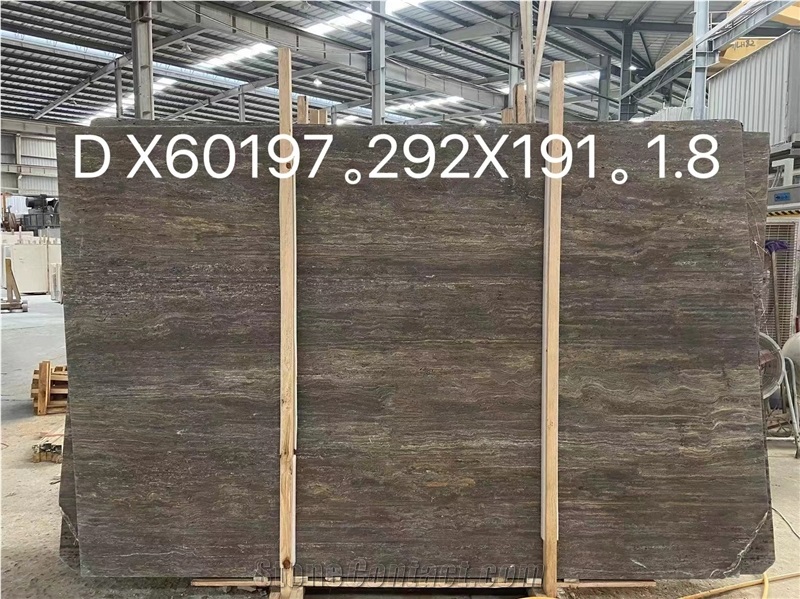 Persian Silver Grey Travertine Slabs For Engeerings
