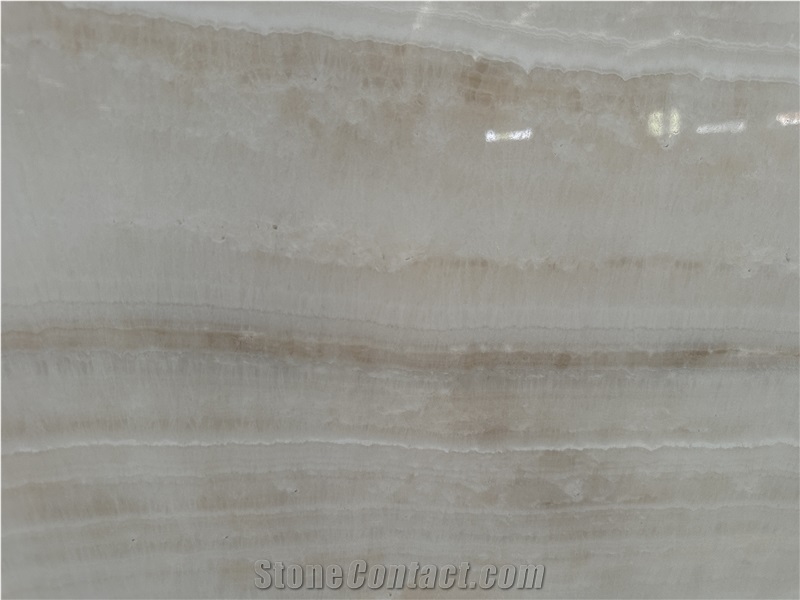 Straight Grain White Onyx Slab Stone For Floor