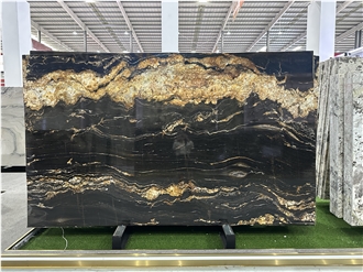 Brazil Gold Silk Magma Gold Granite Polished Slabs