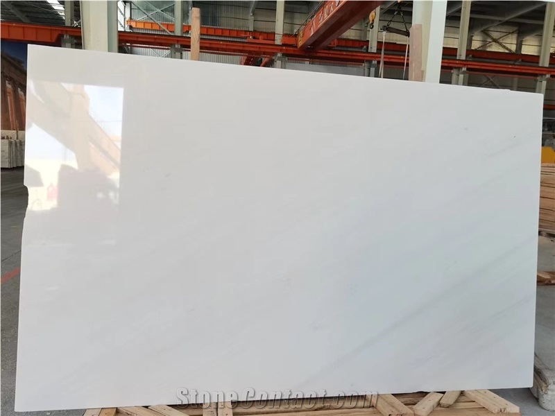 North Macedonia Sivec White Marble Slabs For Floor