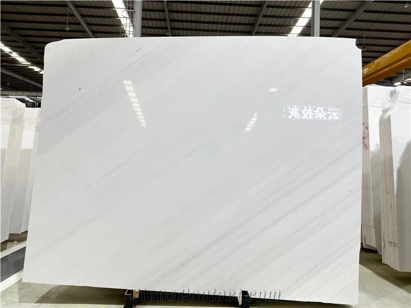 North Macedonia Sivec White Marble Slabs For Floor