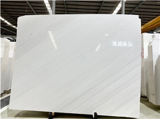 North Macedonia Sivec White Marble Slabs For Floor