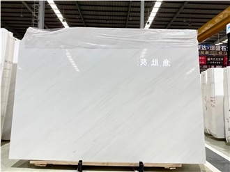 North Macedonia Sivec White Marble Slabs For Floor