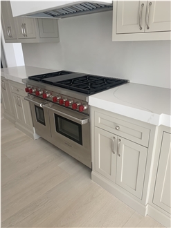 Calacatta White Quartz Kitchen Countertop