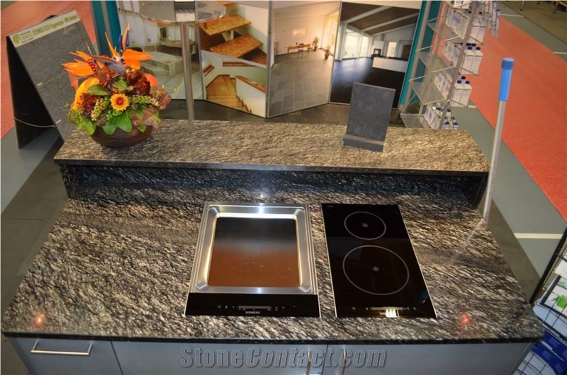 Spectrus Grey Granite Kitchen Countertops