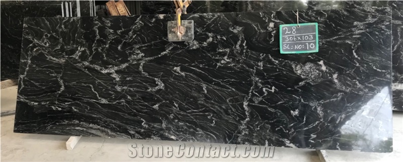 Polished Black Forest Granite Slabs
