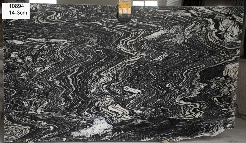 Sunset Black Granite Slabs