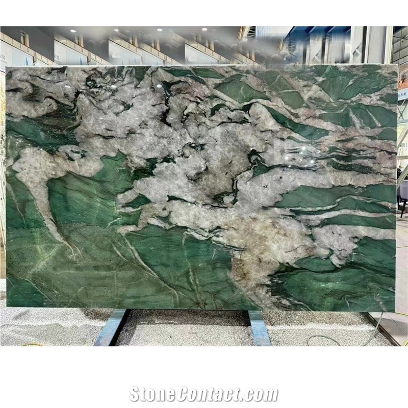 Botanic Crystal  Green Quartzite Slabs