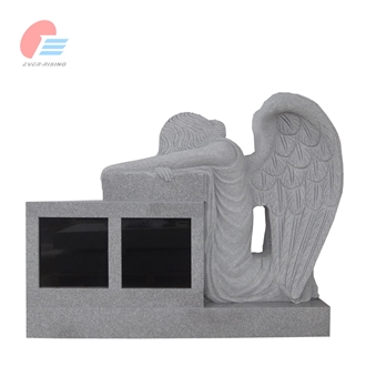 Georgia Grey G633 Granite Kneeling Angel 2 Niche Columbarium