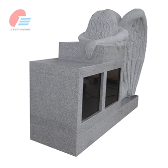 Georgia Grey G633 Granite Kneeling Angel 2 Niche Columbarium