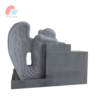 Georgia Grey G633 Granite Kneeling Angel 2 Niche Columbarium