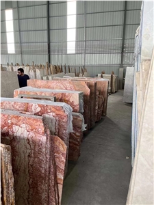 Arabescato Orobico Rosso Marble Slabs