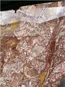 Arabescato Orobico Rosso Marble Slabs