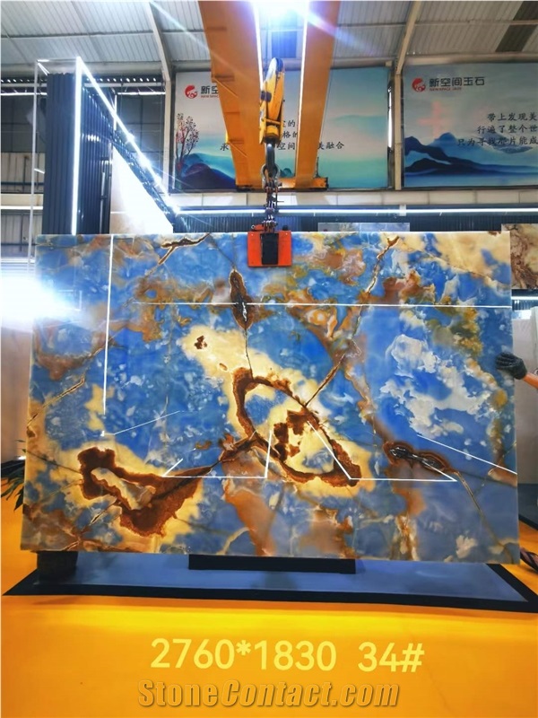 Golden Blue Onyx Slabs
