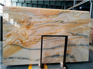 Macaubas Gold Quartzite Slabs Tiles