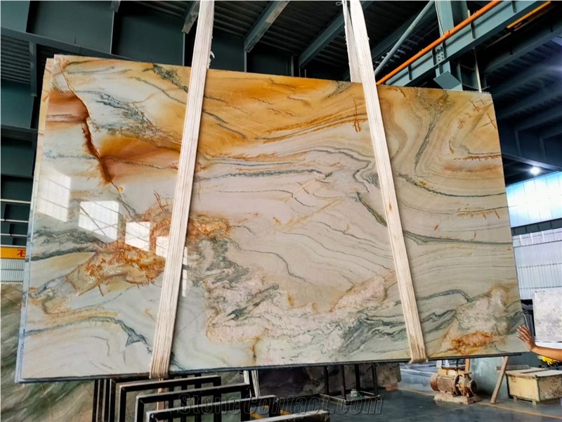 Macaubas Gold Quartzite Slabs Tiles