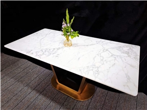 White Marble Dining Table Top