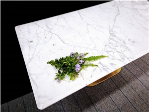 White Marble Dining Table Top