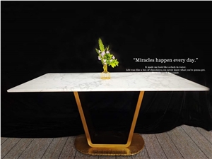 White Marble Dining Table Top
