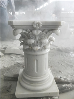 White Marble Pedestal Column