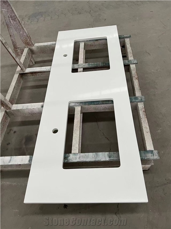 Super White Quarz Artificial Stone Bath Countertop