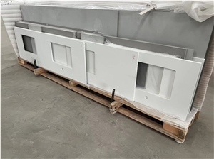 Super White Quarz Artificial Stone Bath Countertop