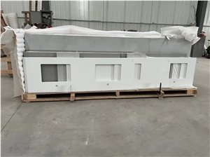 Super White Quarz Artificial Stone Bath Countertop