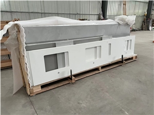 Super White Quarz Artificial Stone Bath Countertop