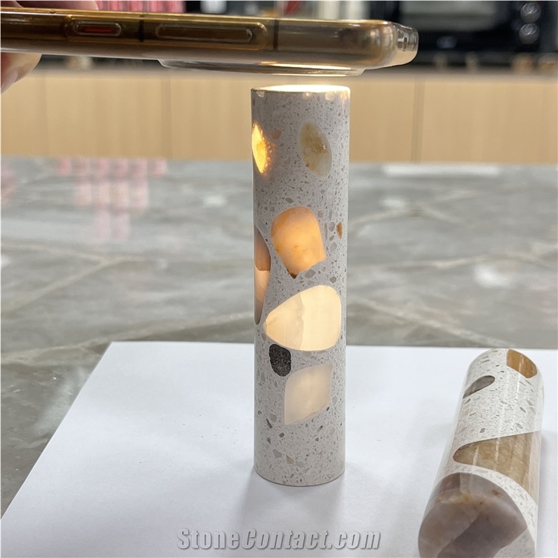 Artificial Stone Terrazzo Stone Home Decoration Items, Lamps