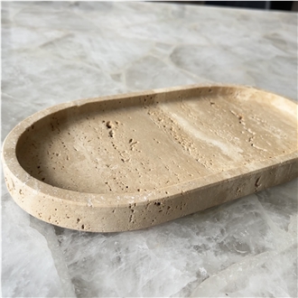 Natural Travertine Luxury Jewelry Serving Shower Soap Dishes