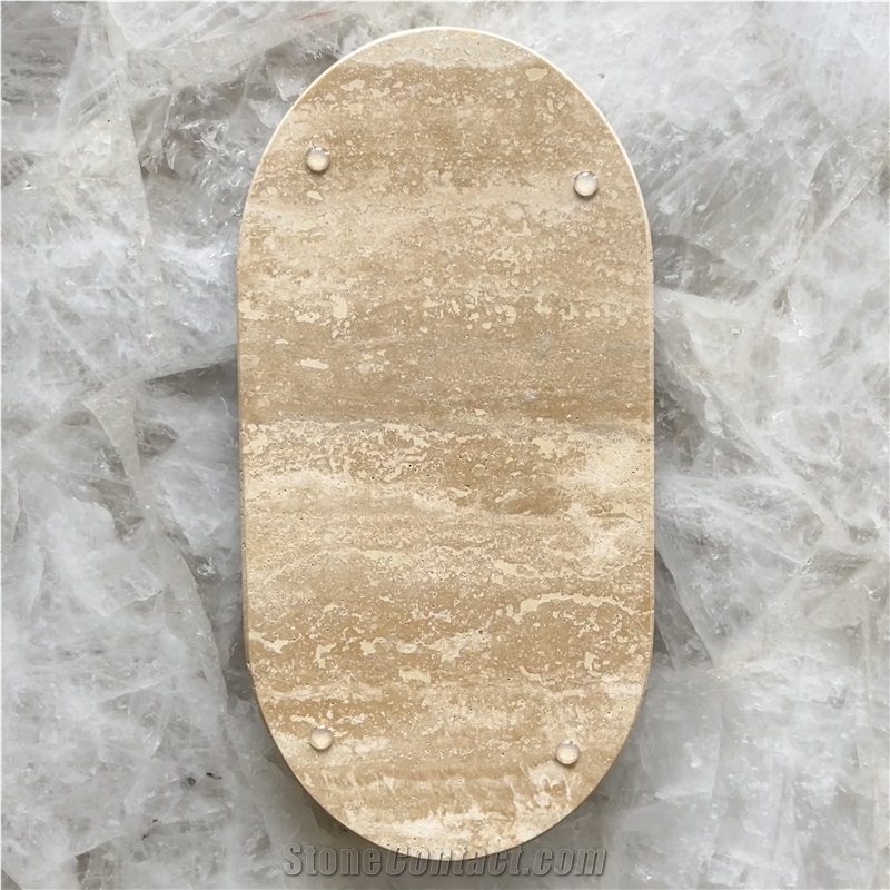 Natural Travertine Luxury Jewelry Serving Shower Soap Dishes