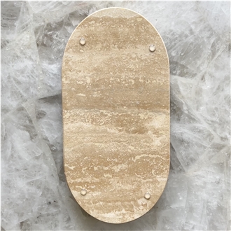 Natural Travertine Luxury Jewelry Serving Shower Soap Dishes
