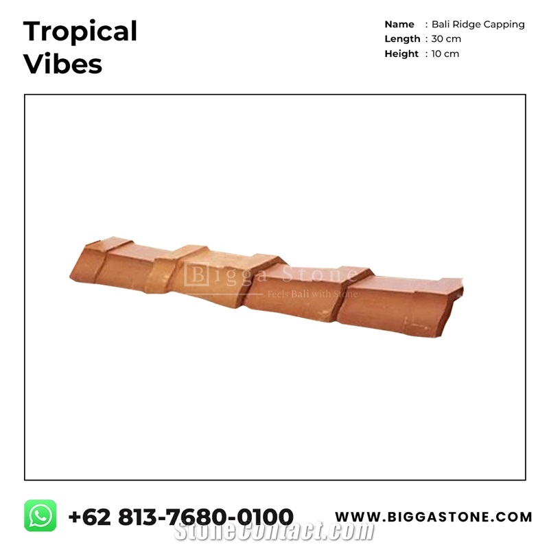 Bali Ridge Capping Terracotta Roof Tiles