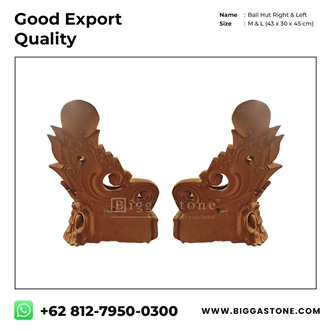 Bali Set Huts (Right & Left) Terracotta Roof Ornaments