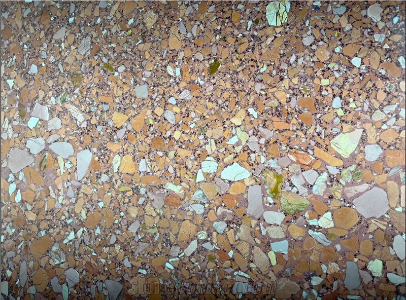 Ceppo Red Terrazzo Slab
