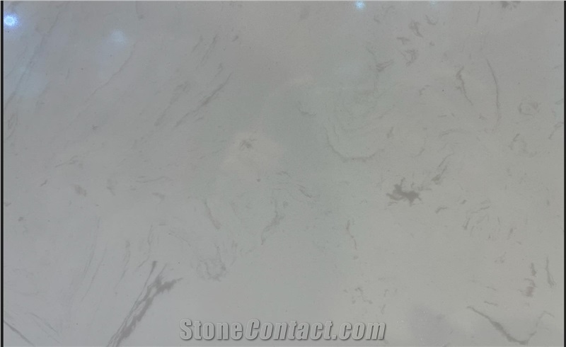 Elegant White Quartz Slab