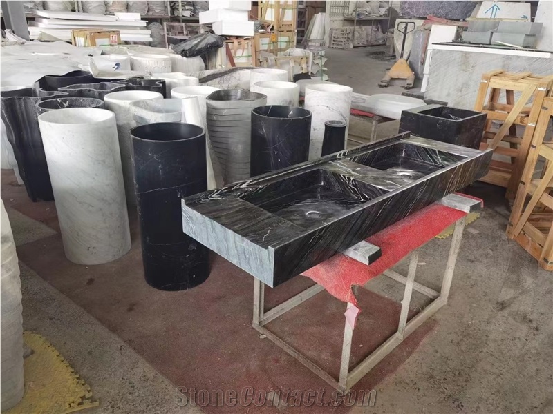 Black Marble Rectangular Wash Basin