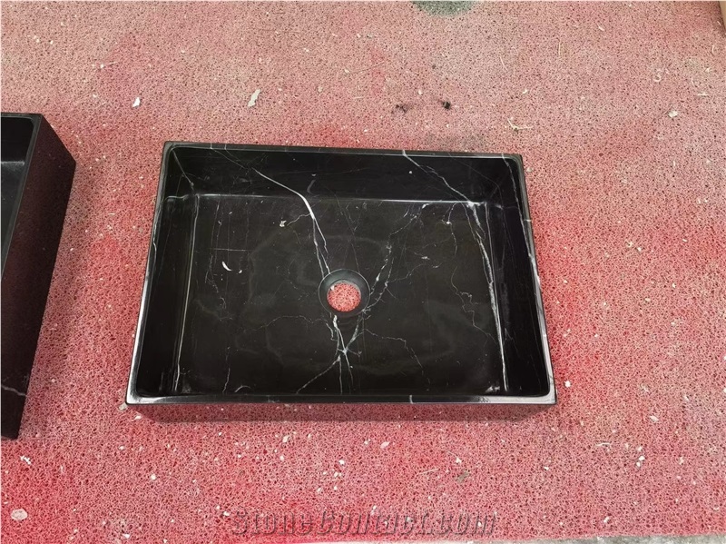 Black Marble Rectangular Wash Basin