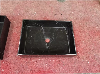 Black Marble Rectangular Wash Basin