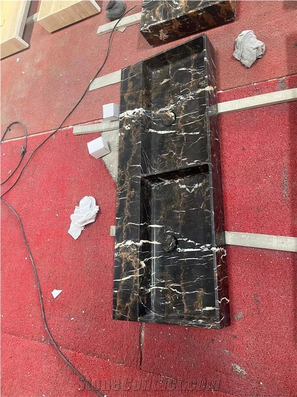 Black Marble Rectangular Wash Basin