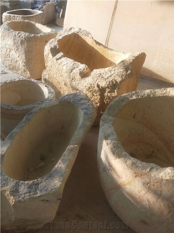 Limestone Planter Flower Pots
